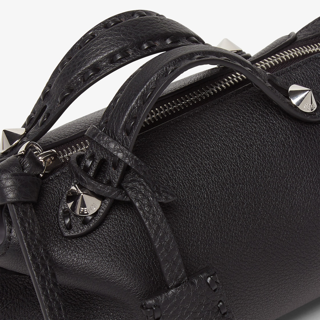 FENDI By The Way Selleria Mini Black Selleria mini-bag with 156 hand-sewn topstitches - Image 4